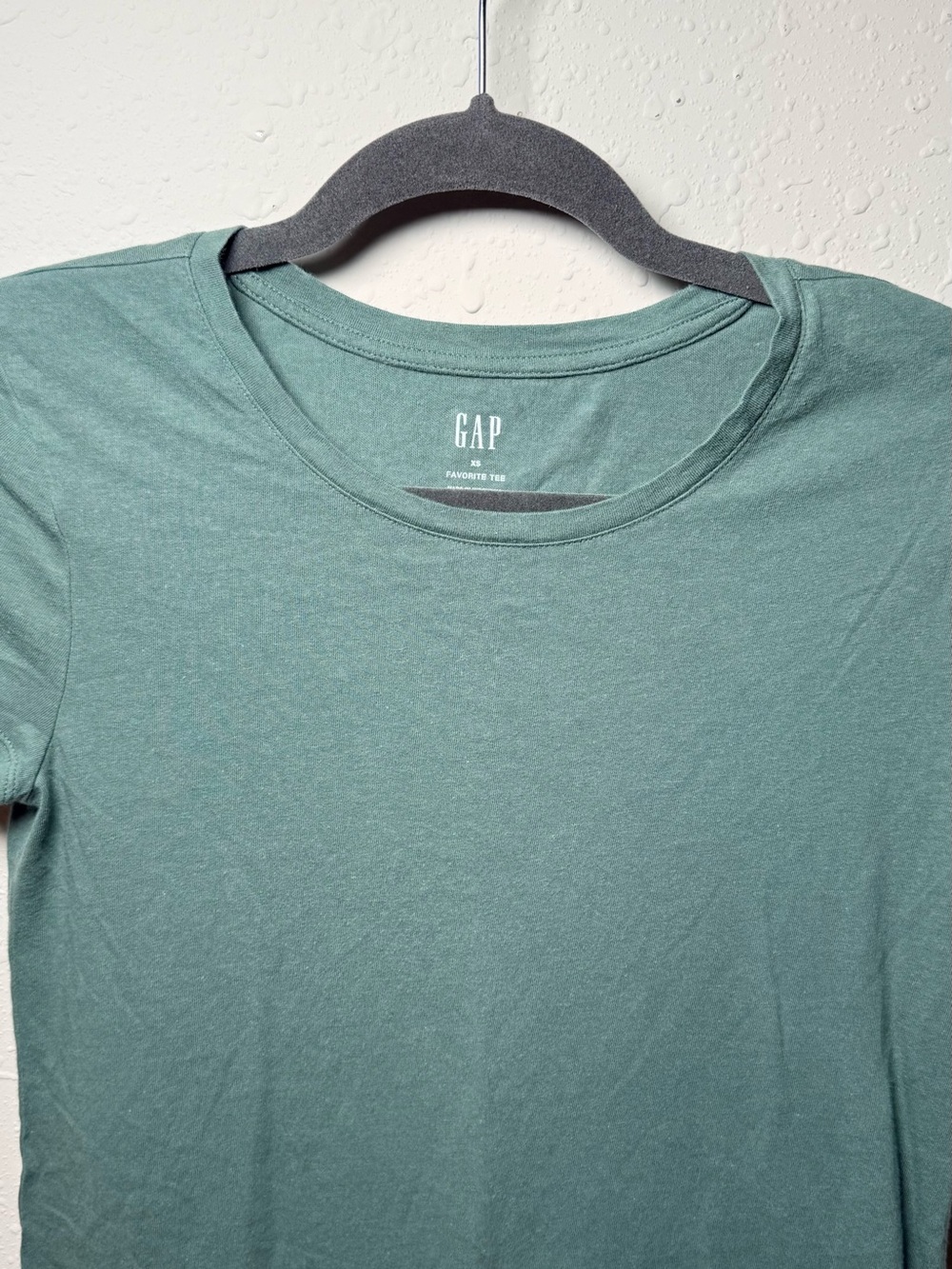Gap Favorite Tee Short Sleeve Crewneck T-Shirt Sage Green XS Soft Casual Basic - Picture 3 of 9